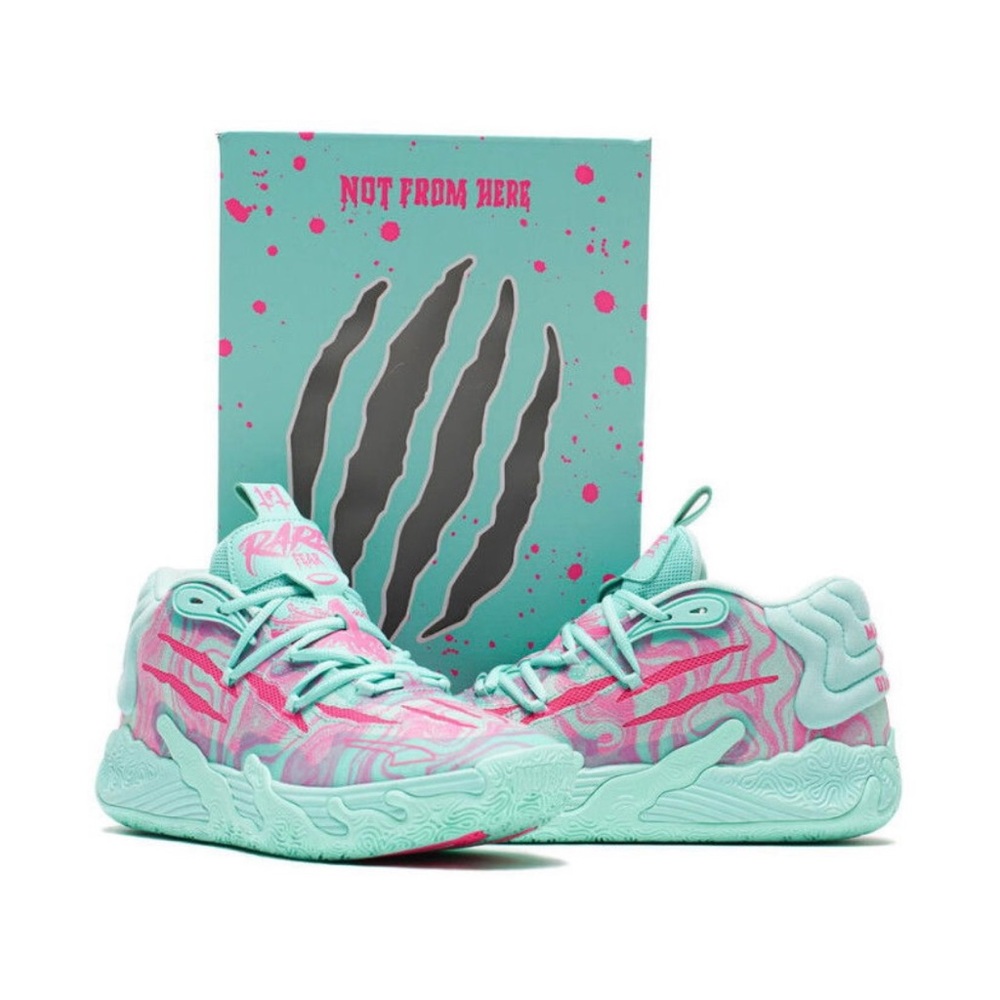 Puma MB 03 Miami Men’s Melo Ball basketball sz.13 mint turquoise pink
